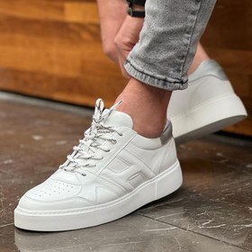 Resim Sail Lakers - Beyaz Deri Bağcıklı Erkek Sneaker 