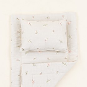 Resim Alt Açma Matı ve Yastık - Pembe Çiçekler 