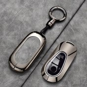 Resim Mercedes-Benz A, C, E, S Serisi ve AMG Modelleri için Anahtarlık ile Premium Çinko Alaşımlı Anahtar Kılıfı - Şık Metalik Bitiş, Dayanıklı Koruma, Araba Tutkunları İçin Mükemmel Hediye, Araç Anahtarı Kapağı 