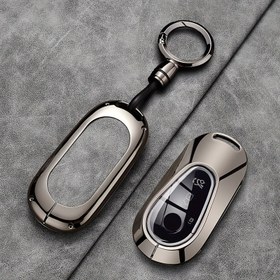 Resim Mercedes-Benz A, C, E, S Serisi ve AMG Modelleri için Anahtarlık ile Premium Çinko Alaşımlı Anahtar Kılıfı - Şık Metalik Bitiş, Dayanıklı Koruma, Araba Tutkunları İçin Mükemmel Hediye, Araç Anahtarı Kapağı 