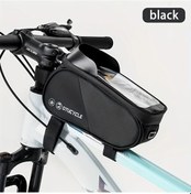 Resim Chuangyinshop Siyah Çift Renkli Ön Demir Çanta Cep Telefonu Bisiklet Çantası Siyah 
