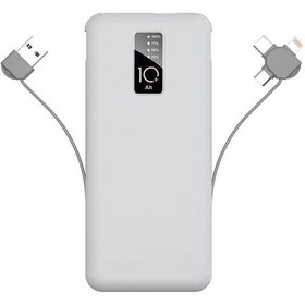 Resim Lopard Pw-05 Hızlı Şarj Powerbank Led Göstergeli Micro Lightning Type-c Dahili Kablolu Taşınabilir 0 BEYAZ 