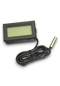 Resim Mini Dijital Termometre Sıcaklık Ölçer - Siyah Pil Dahil 