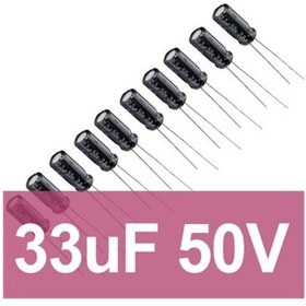 Resim 33Uf 50V Elektrolitik Kondansatör (10 Adet) 