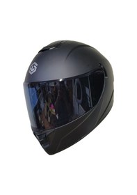 Resim Hf-701dv Unisex Tam Yüz Motosiklet Kaskı Çift Vizörlü Motokros Yarış Kaskı Dot Onaylı Large Beden Siyah 