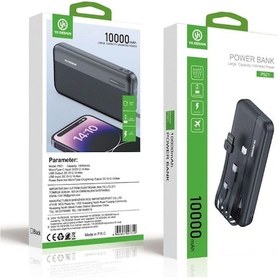 Resim 10000 Mah Micro Type-c Usb Lightning 4 Kablolu Hızlı Kablosuz Şarj Powerbank 5545 