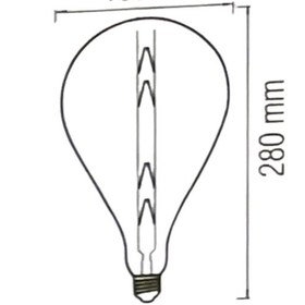 Resim Horoz 001-049-0008 Toledo Büyük Led Rustik Ampul Amber 8w 