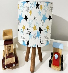 Resim dekomingo MAVİ YILDIZLAR DESENLİ BEBEK VE ÇOCUK ODASI 