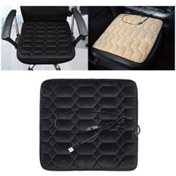Resim Araba Usb Koltuk Isıtıcı Yastık Isıtıcı Kapak Kış Isıtmalı Sıcak Mat, Stil: Kare Black 