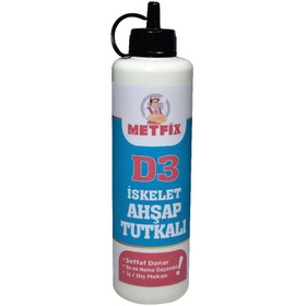 Resim METFİX D3 İSKELET AHŞAP TUTKALI 500 GRAM - ŞEFFAF DONAR - SU VE NEME DAYANIKLI - İÇ VE DIŞ MEKAN 