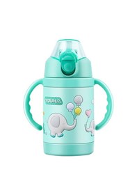 Resim Pazly Youha 280ml Çelik Bardak - Değiştirilebilir Kapaklı, Ağırlıklı Pipetli, Kullanışlı Bebek Bardağı 