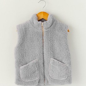 Resim Mama Yoyo Kışlık Peluş Yelek Gri - Gri / 3-4 Yaş 