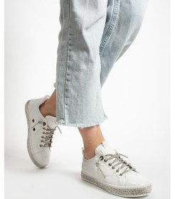 Resim Paris Beyaz Taşlı Ortopedik Sneaker Mh22513-beyaz Beyaz 