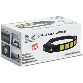 Resim Büro Ev Ofis İş Güvenliği İçin Sensörlü Lamba Xpg Cob Led Işık Kafa Feneri Gri 