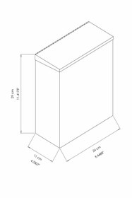Resim KG-GOLDPAPER 7 Litre Kapasiteli Paslanmaz Çelik Beyaz Renk Kapaklı Duvara Monte Banyo Lavabo Ve Mutfak Çöp Kovası 