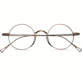 Resim FYTOO Tasarımı Gözlük - Antik Bronz Yuvarlak Tam Çerçeve Gözlük Karkası, Ultra Hafif Stil Dışı Gözlük Camı, Vintage Esintili Günlük ve Resmi Kullanım İçin Gözlük 