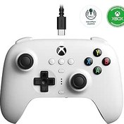 Resim 8Bitdo Ultimate Wired Controller for Xbox, Hall Effect Joysticks and Hall Triggers, Compatible with Xbox Series X|S, Xbox One, Windows 10 & Windows 11 - Officially Licensed (White) 