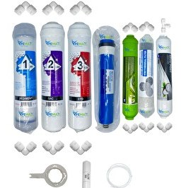 Resim Pemax Water Solutions Kapalı Kasa Su Arıtma STD 7'li ReVerse Osmosis Mebran Alkali-Mineral-Gümüş İyon Tatlandırıcı 