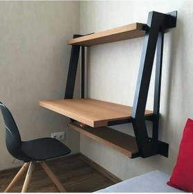 Resim Umutpark Umutpark Metal Ahşap Çalışma Masası. Siyah 