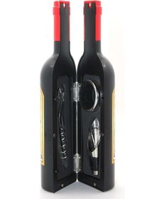 Resim Şişe Tirbuşon Seti Açık Kahverengi - Beyaz 