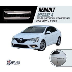 Resim Renault Megane 4 Krom Çamurluk Sinyal Çıtası 2021 Üzeri Uyumlu 2 Parça P. Çelik 