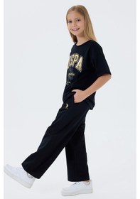 Resim U.s. Polo Assn. Kız Çocuk Siyah Pijama Takım Siyah 