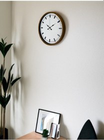 Resim 36 Cm Kahverengi Dekoratif Şık Duvar Saati Çok Renkli 