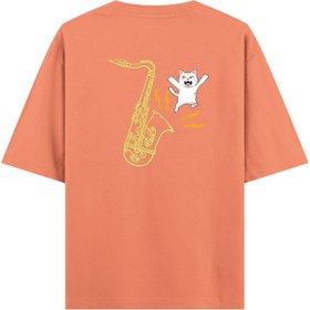 Resim Saksafon Kedo - Oversize T-Shirt - Somon / M 