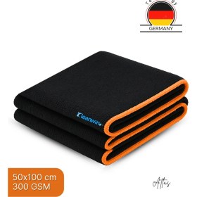 Resim Atlas 50x100cm Premium Mikrofiber Araba Kurulama Bezi Maxi Boy Ultra Emici Oto Kurulama Havlusu 
