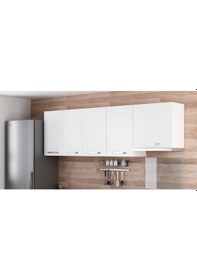 Resim Minar 230 Cm Mutfak Dolabı Beyaz 230-B7-Üst Modül Beyaz 