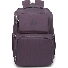 Resim Smart Bags Büyük Boy Su Geçirmez Çok Cepli Anne ve Bebek Bakım Sırt Çantası Mürdüm 