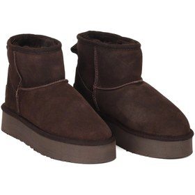 Resim Bueno Shoes Kahverengi Süet Kadın Dolgu Topuklu Bot 05ag2034054 