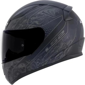 Resim LS2 Rapıd 2 Race Crypt Mat Siyah Kask M Beden Hafif Polikarbon Malzeme ile Gelişmiş Havalandırma 
