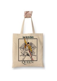 Resim Toyaso Queen Beyaz Bez Çanta Uzun Saplı Alışveriş Çantası Plaj Çantası Beyaz 