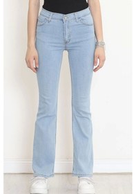 Resim İspanyol Paça Kot Pantolon Açıkmavi - 16657.925. Çok Renkli 
