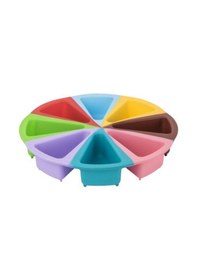 Resim Tantitoni Silikon Karışık Renkli Dilimli Yuvarlak Kek Kalıbı 27X2 