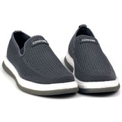 Resim Erkek Gri Çok Hafif Triko Bağcıksız Esnek Hafif Günlük Casual Sneaker Spor Ayakkabı Gri 