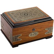 Resim Lubinski Damascus İspanyol Sedir Humidor Puro Kutusu 40s 