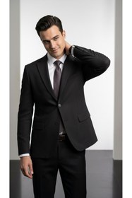 Resim Plus Scorpion Slim Fit Mikro Desenli Erkek Ceket Yazlık Pike Kumaş Çift Yırtmaç Blazer 