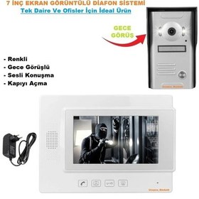 Resim Görüntülü Diafon Sistemi 7 Inç Ekran Tek Daire Ve Ofisler İçin 