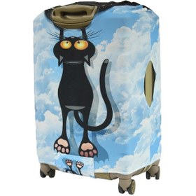 Resim My Saraciye My 159 Askıda Kedi Valiz İçin Kılıf Rengarenk-büyük Boy Çok Renkli 