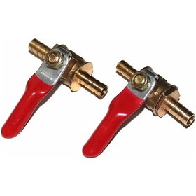 Resim Fortunelane 1/4 İnç Topak Vanası Kırmızı Saplı Pompa Anahtarı 12mm 2 Adet Paket 