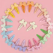 Resim 20'li Set Sevimli Pullu Kelebek Saç Tokaları Tatlı Havalı Y2K Kelebek BB Saçak Klipsleri Baş Aksesuarları 