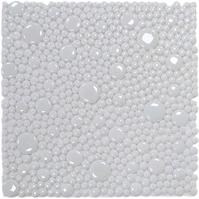 Resim MozaiKristaL Mutfak, Banyo, Havuz ve tüm yüzeyler için Yuvarlak Beyaz Mix. Cam Mozaik (10 File = 1 m2 Fiyatıdır) 