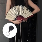 Resim 1 Adet Döner Uçan Yelpaze - Tek Tıkla Aç/Kap Katlanır Yelpaze, Şık Bej/Siyah/Kırmızı/Beyaz/Altın Renkler, Manuel Kullanım - Cosplay, Dövüş Sanatları, Sahne Performansları, Fotoğraf Çekimleri İçin - Anahtarlık Uyumluluğu ile Kolay Taşıma - Geri Dönüştürülmüş Ahşap Yapı - Anime/Xianxia Fantezi Aksesuarı & Drama Kostümü Propu, Xianxia Temalı, Dayanıklı Malzeme, Cosplay Tutkunları 