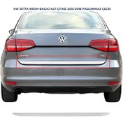 Resim Vw Jetta Krom Bagaj Alt Çıtası 2015-2018 Arası Paslanmaz Çelik 