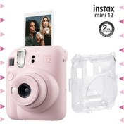 Resim Fujifilm Instax Mini 12 Fotoğraf Makinesi + Şeffaf Kılıf Seti Pembe 