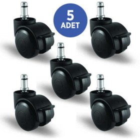 Resim fullreyon Plastik Yıldız Ayak + 5 Tekerlek + 140'lık Ithal Amortisör 