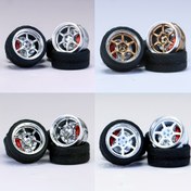 Resim WAVEIST 1/64 ölçekli statik model araba modifiye tekerlek göbeği, altı pençeli keskin bıçak şekilli tekerlek göbeği, süper spor arabalar için uygun. Paket halinde satılır, paket başına bir set, set başına iki tekerlek, bir araba için uygun. Kauçuk lastikler, pürüzsüz dönüş, oyun ve koleksiyon için uygun, belirli manuel becerilere sahip oyuncular modifikasyon ve koleksiyon için kullanabilir 