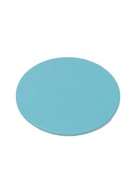 Resim Turkuaz Oval Deri Bardak Altlığı Mavi 